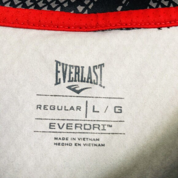 Everlast Men's Large Sport Short Sleeve Black &Grey Exercise T-Shirt Everdry - Picture 4 of 5